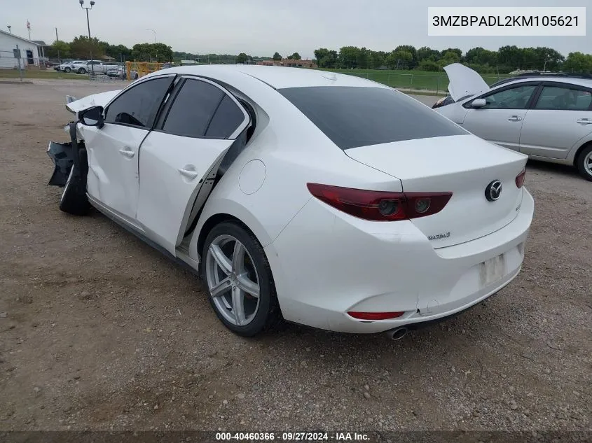 2019 Mazda Mazda3 Preferred Package VIN: 3MZBPADL2KM105621 Lot: 40460366