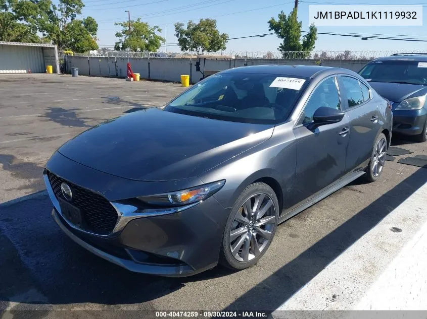 2019 Mazda Mazda3 Preferred Package VIN: JM1BPADL1K1119932 Lot: 40474259