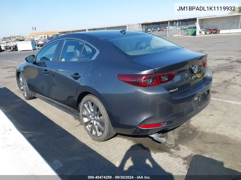 2019 Mazda Mazda3 Preferred Package VIN: JM1BPADL1K1119932 Lot: 40474259