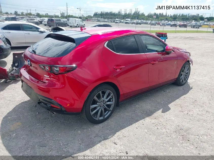 2019 Mazda Mazda3 Preferred Package VIN: JM1BPAMM4K1137415 Lot: 40492151