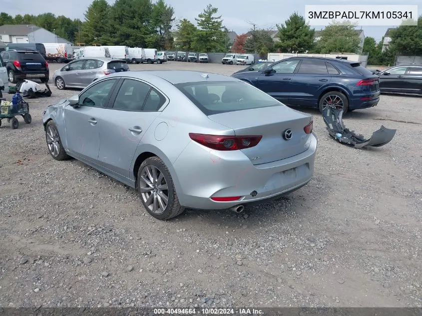 3MZBPADL7KM105341 2019 Mazda Mazda3 Preferred Package