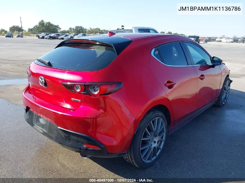 2019 Mazda Mazda3 Preferred Package VIN: JM1BPAMM1K1136786 Lot: 40497000