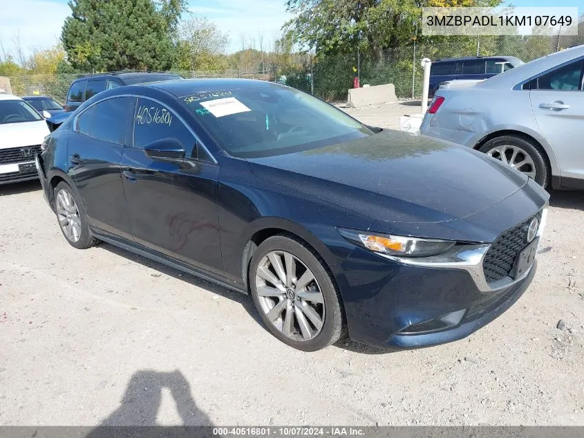 2019 Mazda Mazda3 Preferred Package VIN: 3MZBPADL1KM107649 Lot: 40516801