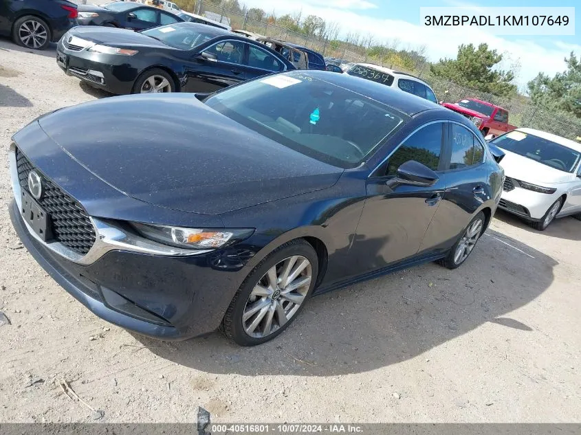 2019 Mazda Mazda3 Preferred Package VIN: 3MZBPADL1KM107649 Lot: 40516801