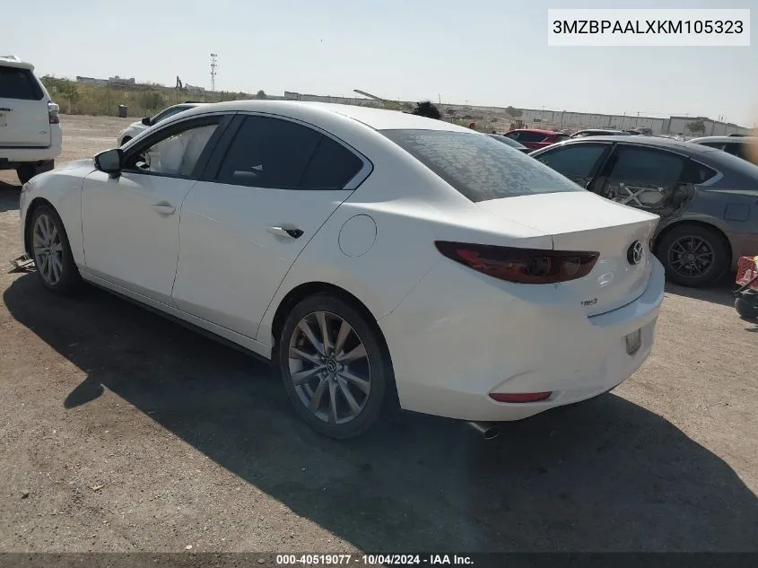 2019 Mazda Mazda3 Select Package VIN: 3MZBPAALXKM105323 Lot: 40519077