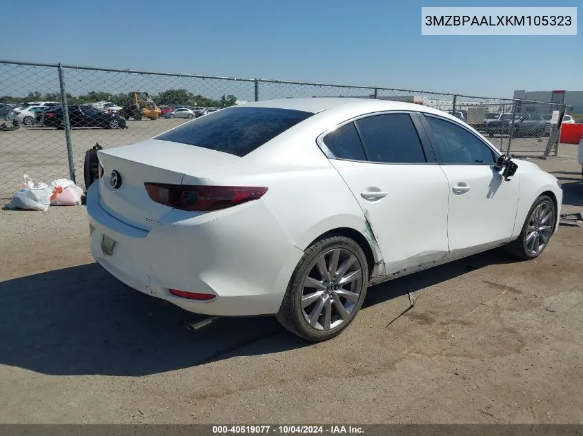 3MZBPAALXKM105323 2019 Mazda Mazda3 Select Package