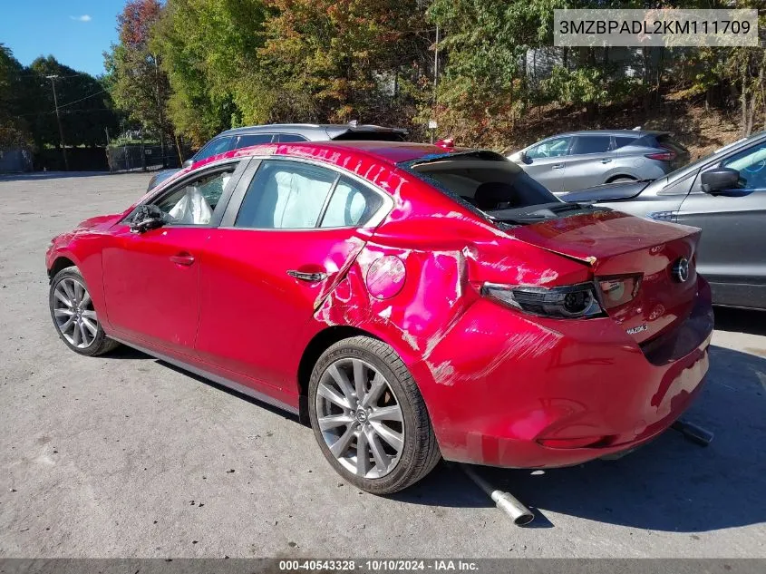 2019 Mazda Mazda3 Preferred Package VIN: 3MZBPADL2KM111709 Lot: 40543328