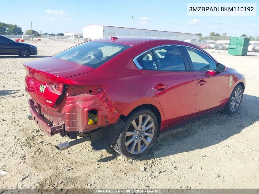 3MZBPADL8KM110192 2019 Mazda Mazda3 Preferred Package