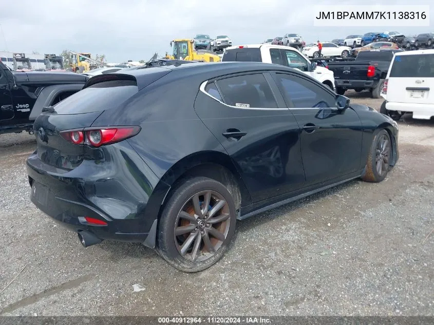 2019 Mazda Mazda3 Preferred Package VIN: JM1BPAMM7K1138316 Lot: 40912964