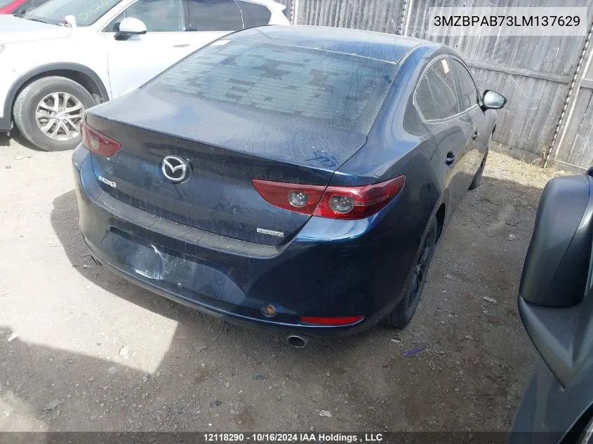 2020 Mazda Mazda3 VIN: 3MZBPAB73LM137629 Lot: 12118290