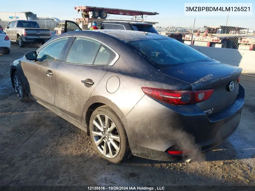 2020 Mazda 3 Preferred VIN: 3MZBPBDM4LM126521 Lot: 12135516