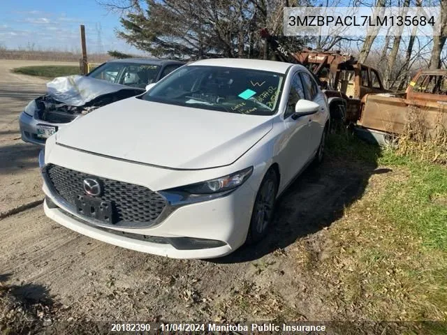 2020 Mazda 3 Mazda Gs VIN: 3MZBPACL7LM135684 Lot: 20182390