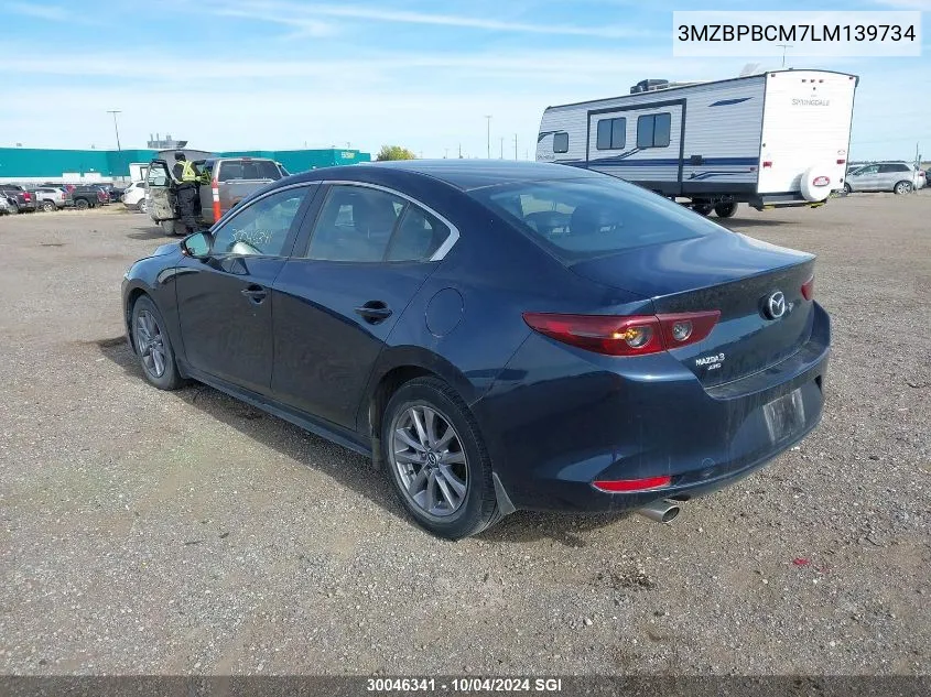 2020 Mazda 3 Select VIN: 3MZBPBCM7LM139734 Lot: 30046341