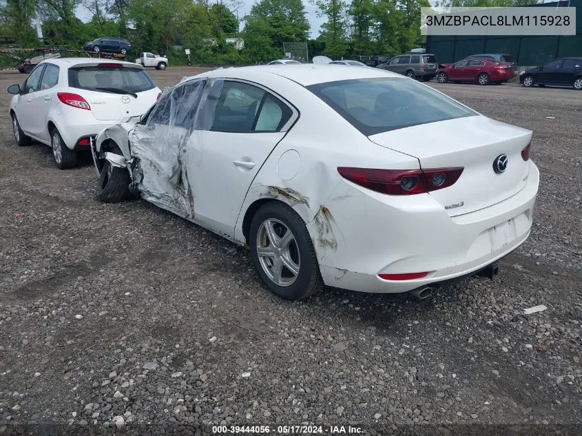 3MZBPACL8LM115928 2020 Mazda Mazda3 Select Package