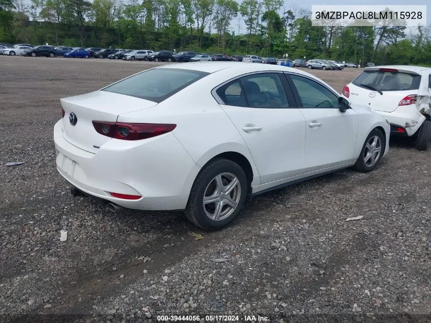 3MZBPACL8LM115928 2020 Mazda Mazda3 Select Package