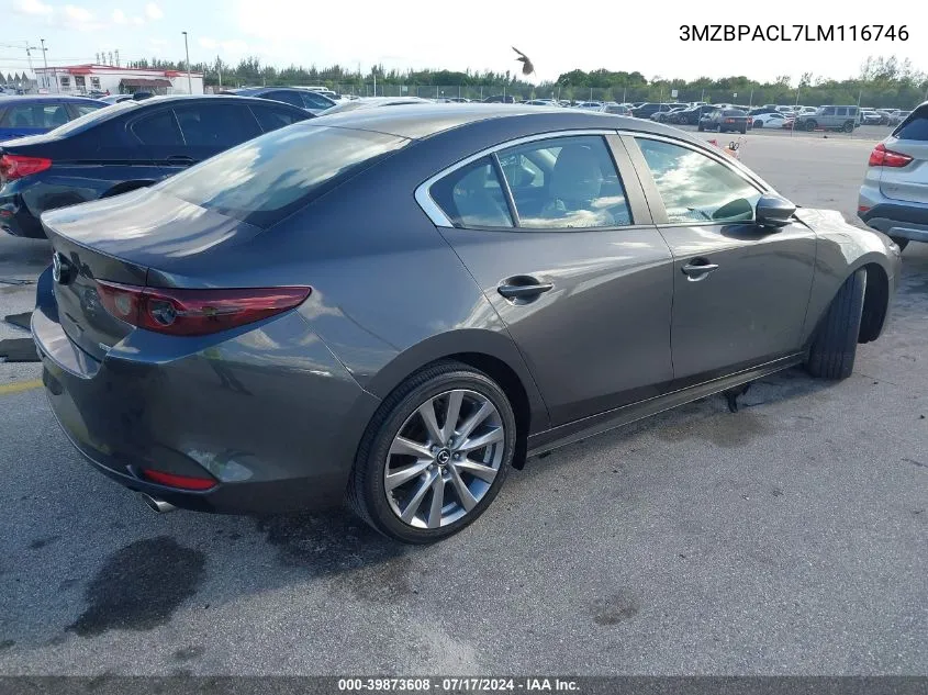 2020 Mazda Mazda3 Select Package VIN: 3MZBPACL7LM116746 Lot: 39873608