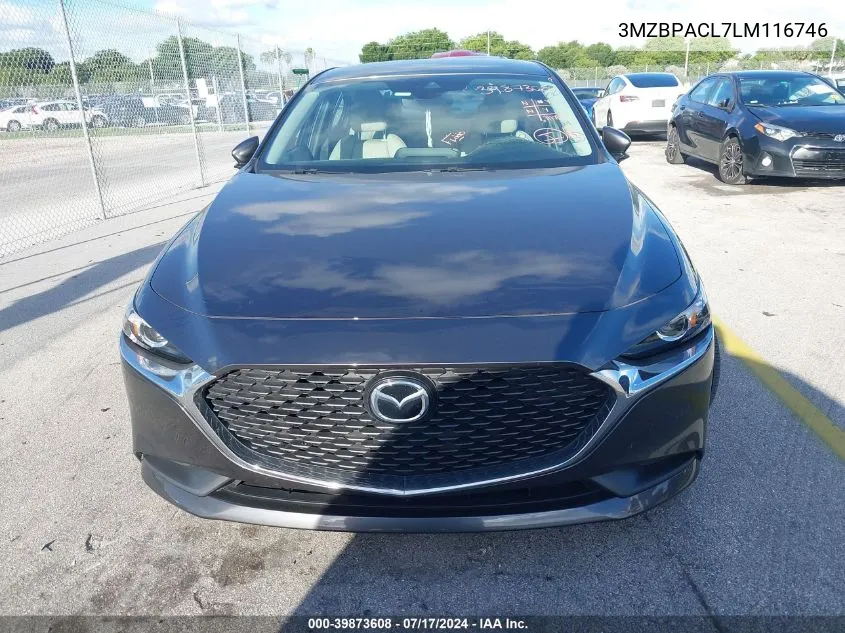 2020 Mazda Mazda3 Select Package VIN: 3MZBPACL7LM116746 Lot: 39873608