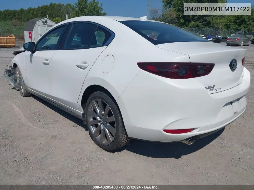 2020 Mazda Mazda3 Preferred Package VIN: 3MZBPBDM1LM117422 Lot: 40205408