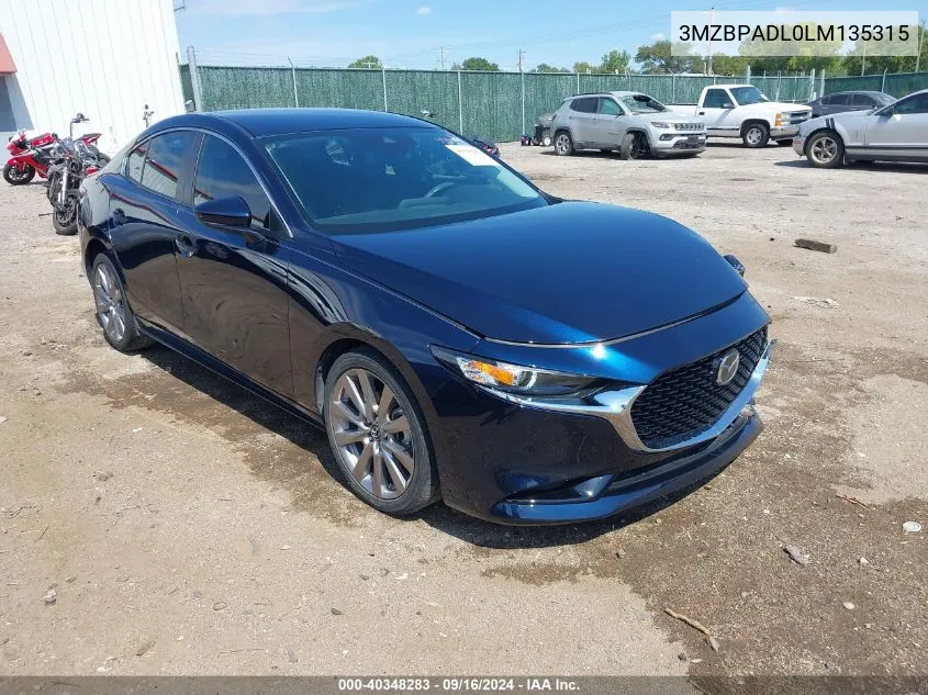 2020 Mazda Mazda3 Preferred Package VIN: 3MZBPADL0LM135315 Lot: 40348283