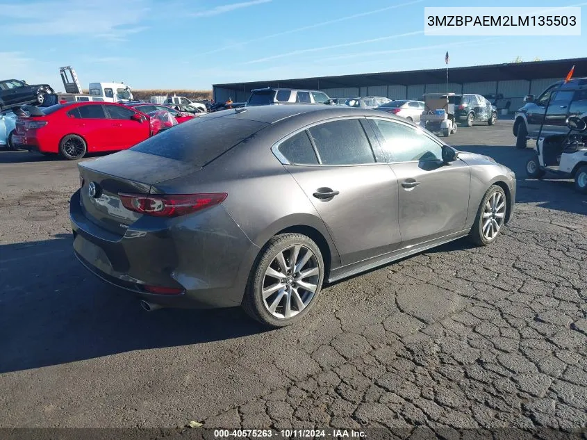 2020 Mazda Mazda3 Premium Package VIN: 3MZBPAEM2LM135503 Lot: 40575263