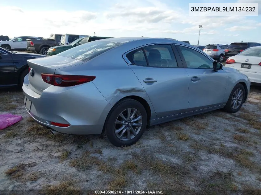 2020 Mazda Mazda3 VIN: 3MZBPABL9LM134232 Lot: 40598214