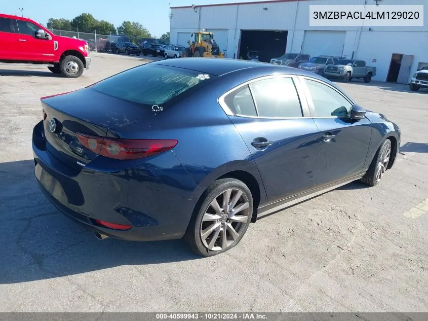 2020 Mazda 3 Select VIN: 3MZBPACL4LM129020 Lot: 40599943