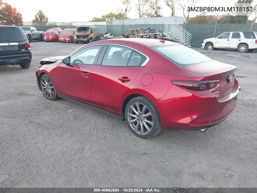 2020 Mazda Mazda3 Preferred VIN: 3MZBPBDM3LM118152 Lot: 40662680