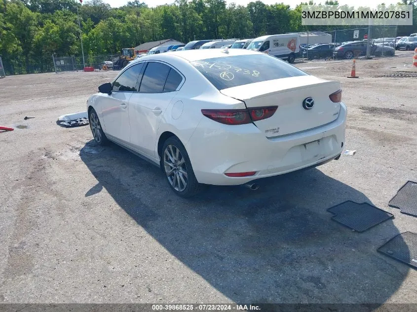 2021 Mazda Mazda3 Premium VIN: 3MZBPBDM1MM207851 Lot: 39868525