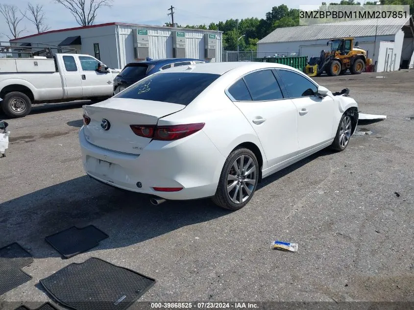 2021 Mazda Mazda3 Premium VIN: 3MZBPBDM1MM207851 Lot: 39868525