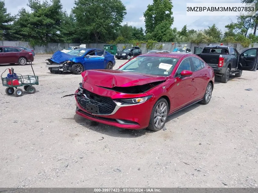 2021 Mazda Mazda3 Select VIN: 3MZBPABM3MM207833 Lot: 39977423