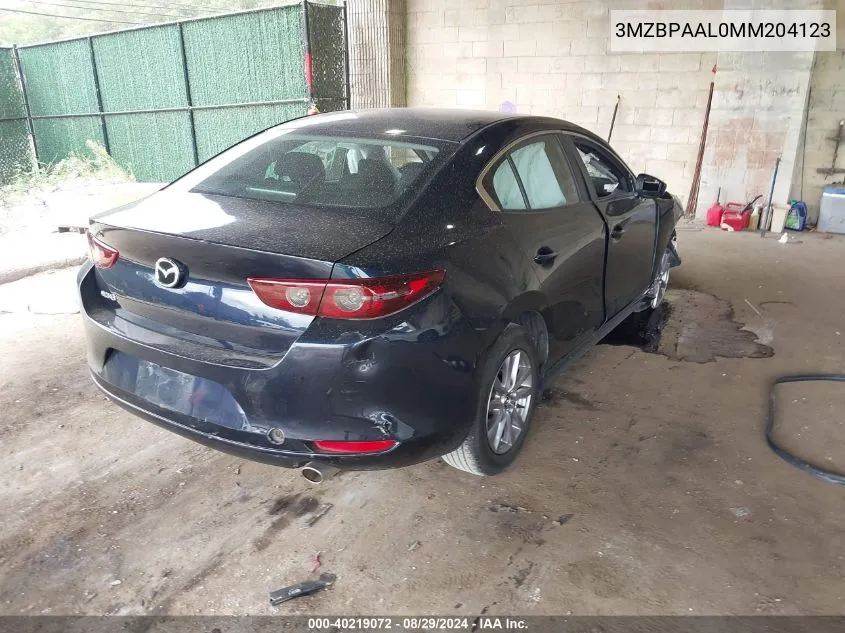 2021 Mazda Mazda3 2.5 S VIN: 3MZBPAAL0MM204123 Lot: 40219072