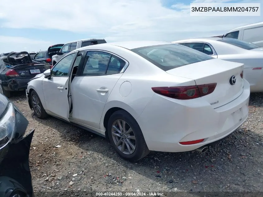 3MZBPAAL8MM204757 2021 Mazda Mazda3 2.5 S