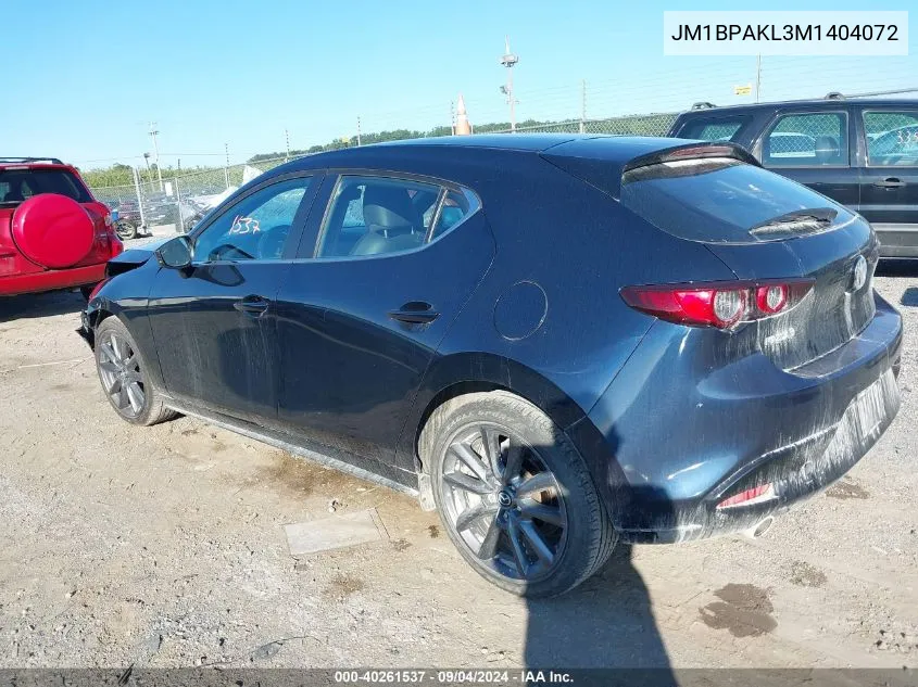 2021 Mazda 3 Select VIN: JM1BPAKL3M1404072 Lot: 40261537