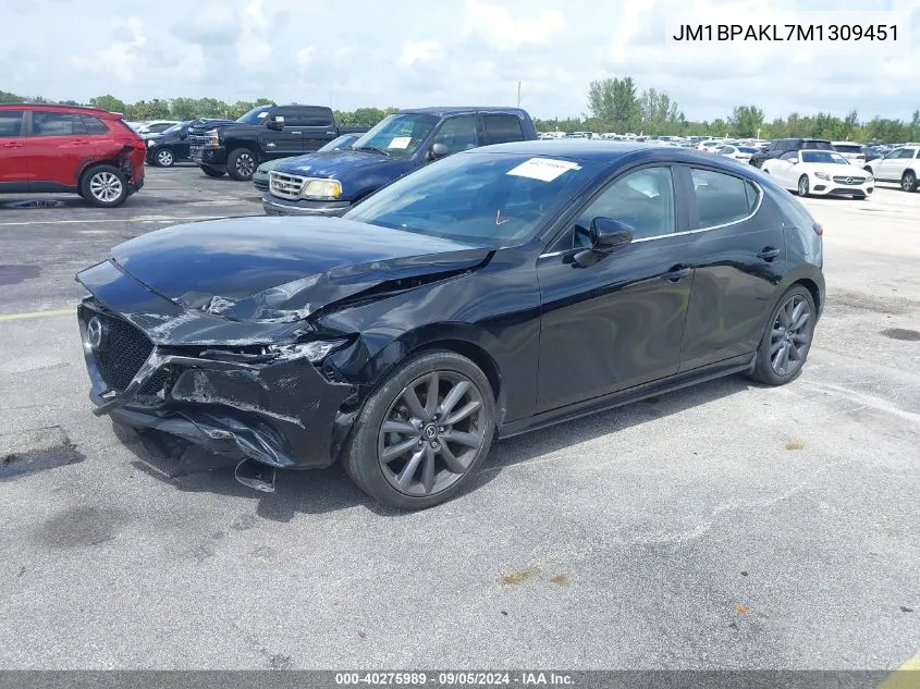 JM1BPAKL7M1309451 2021 Mazda Mazda3 Select