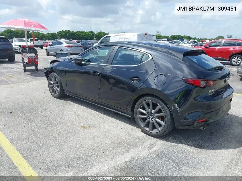 JM1BPAKL7M1309451 2021 Mazda Mazda3 Select