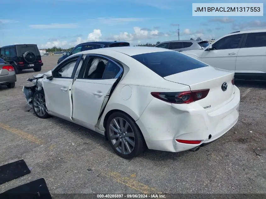 2021 Mazda 3 Preferred VIN: JM1BPACL2M1317553 Lot: 40285897