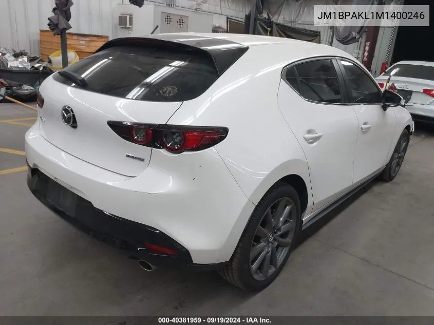 2021 Mazda Mazda3 Select VIN: JM1BPAKL1M1400246 Lot: 40381959