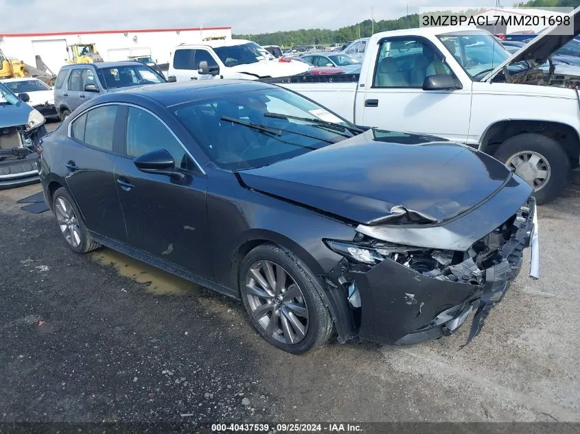 2021 Mazda Mazda3 Preferred VIN: 3MZBPACL7MM201698 Lot: 40437539