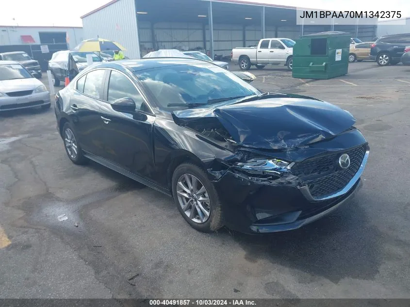 JM1BPAA70M1342375 2021 Mazda Mazda3 2.0