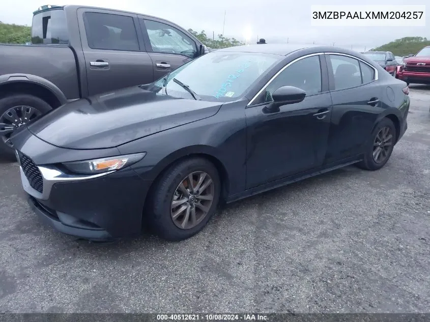 3MZBPAALXMM204257 2021 Mazda 3