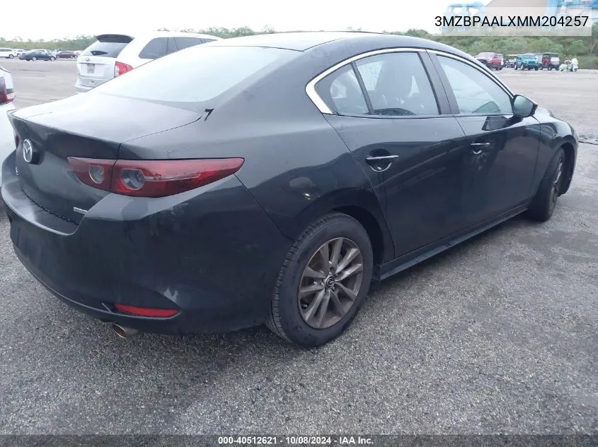 3MZBPAALXMM204257 2021 Mazda 3