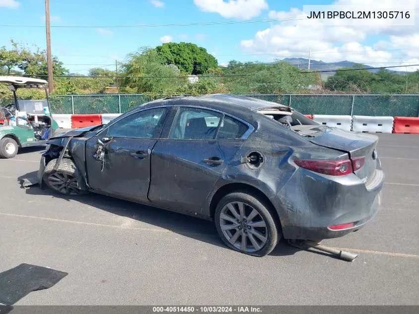 2021 Mazda Mazda3 VIN: JM1BPBCL2M1305716 Lot: 40514450