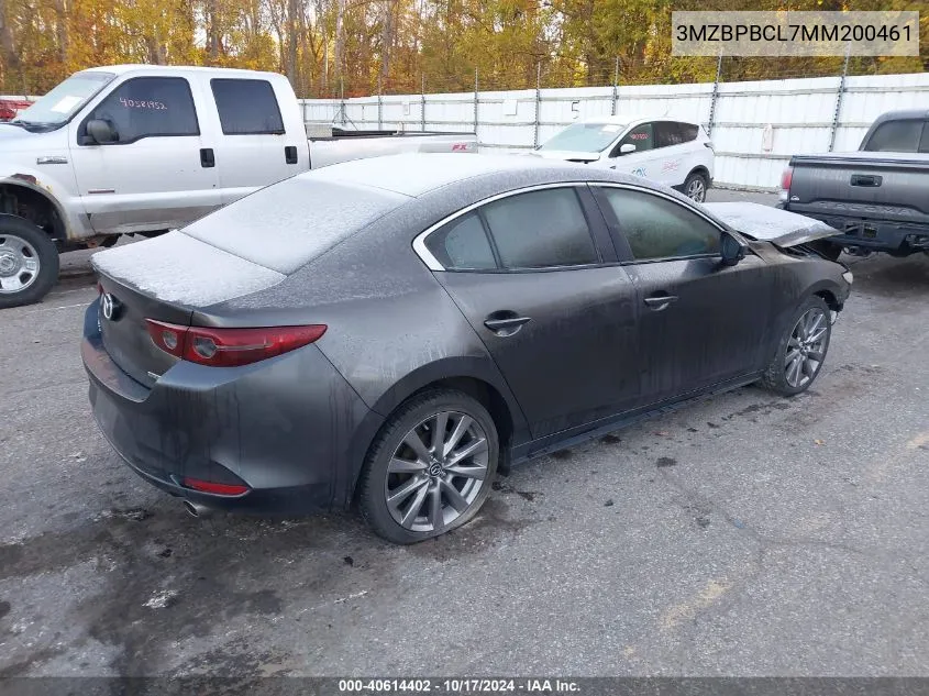 2021 Mazda 3 Preferred VIN: 3MZBPBCL7MM200461 Lot: 40614402