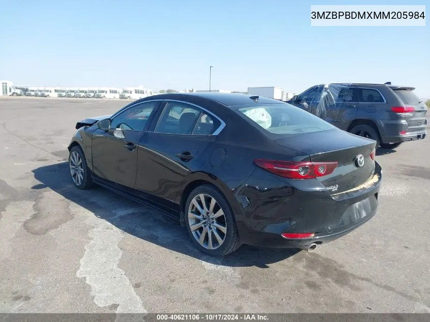 2021 Mazda 3 Premium VIN: 3MZBPBDMXMM205984 Lot: 40621106