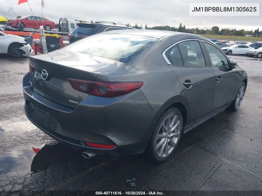 2021 Mazda Mazda3 Select VIN: JM1BPBBL8M1305625 Lot: 40711616