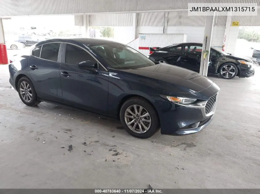 2021 Mazda Mazda3 2.5 S VIN: JM1BPAALXM1315715 Lot: 40783640