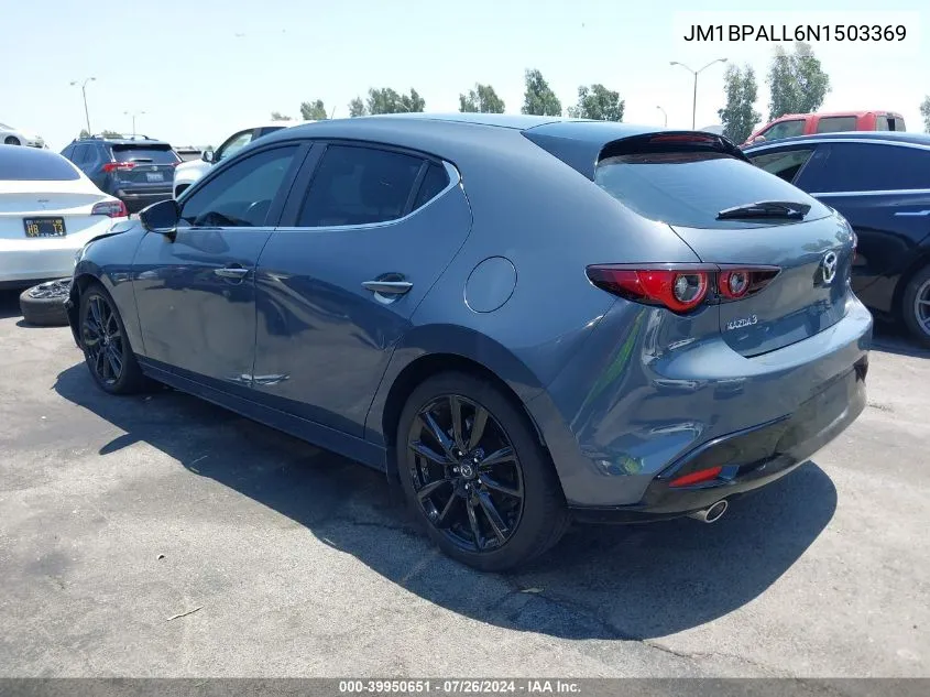 2022 Mazda Mazda3 Carbon Edition VIN: JM1BPALL6N1503369 Lot: 39950651