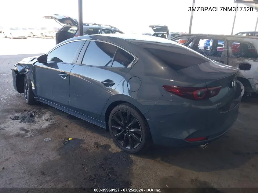 3MZBPACL7NM317520 2022 Mazda Mazda3 Carbon Edition