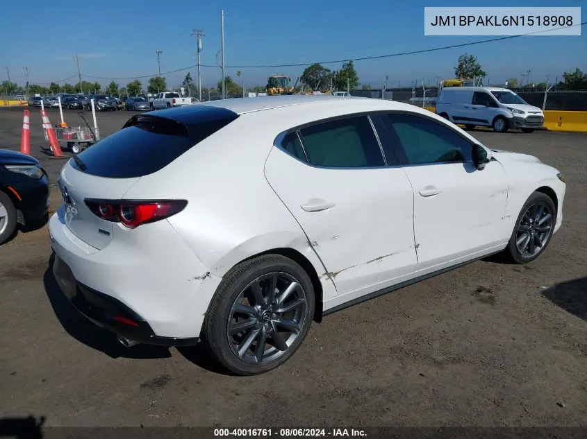 2022 Mazda Mazda3 Select VIN: JM1BPAKL6N1518908 Lot: 40016761