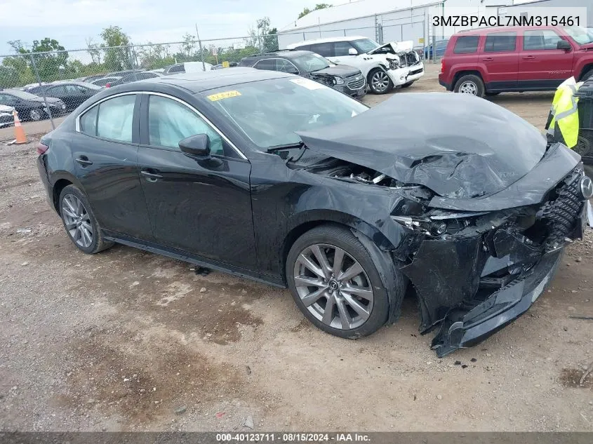 3MZBPACL7NM315461 2022 Mazda Mazda3 Preferred